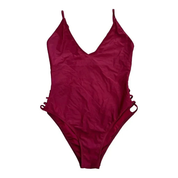 H2 Oh Colours Burgundy One Piece Oahu Swimsuit L - Picture 3 of 6